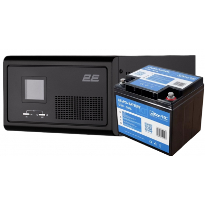 Комплект резервного живлення 2E HI1000 1000W + LiFePo4 батарея 640 W (2E-HI1000640)