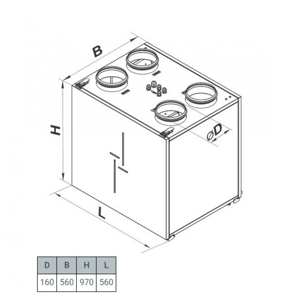 Приточно-вытяжная установка Vents ВУТ 250 ВБ ЕС А25