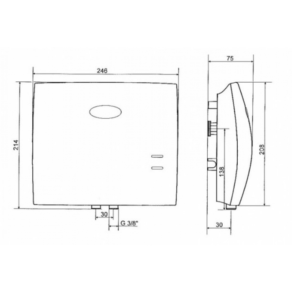 Проточный водонагреватель Drazice MX 2207