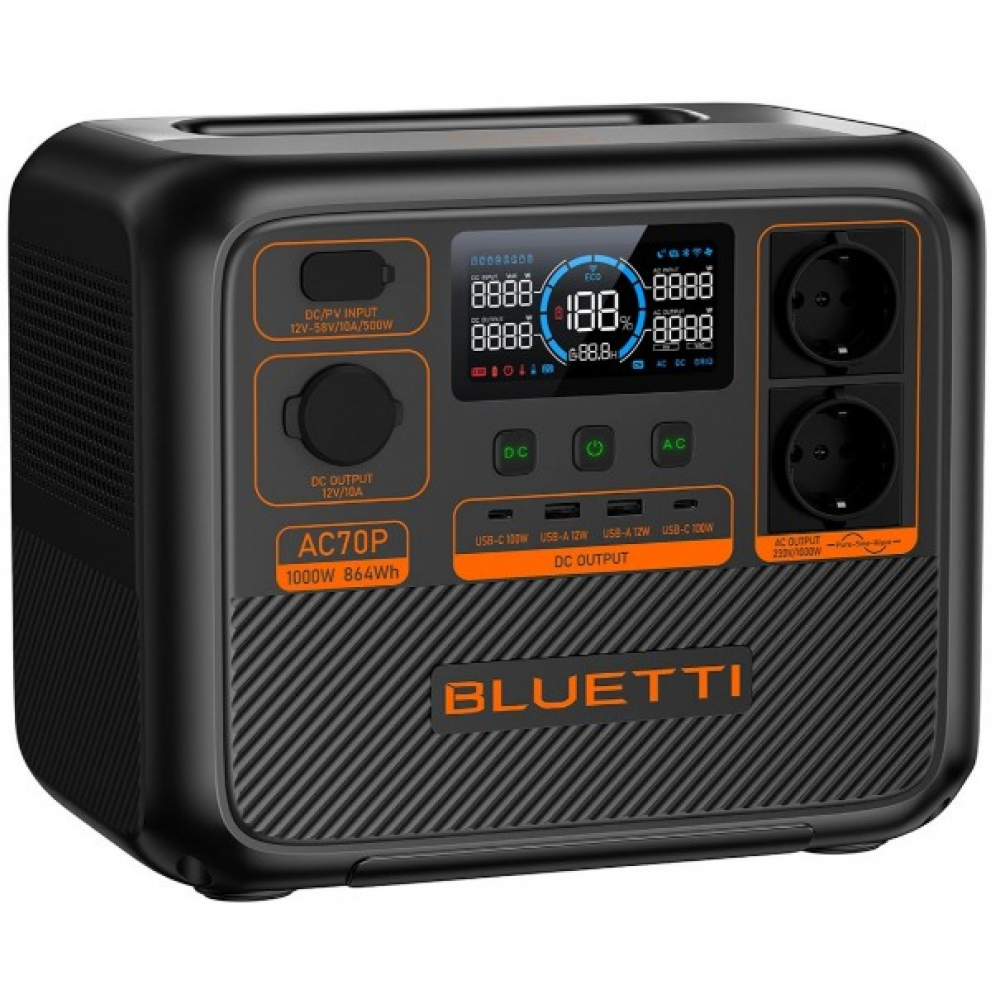 Портативная зарядная станция Bluetti AC70P 1000W 864Wh