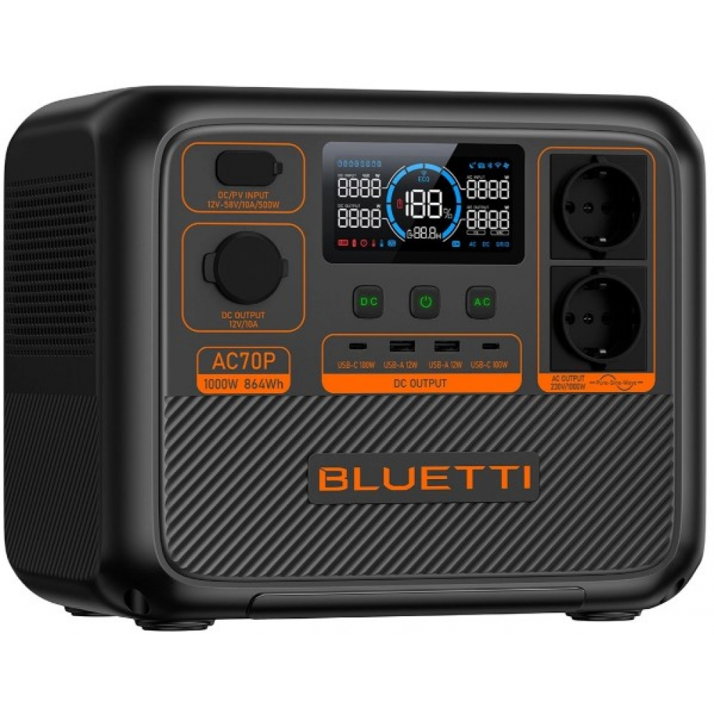 Портативная зарядная станция Bluetti AC70P 1000W 864Wh