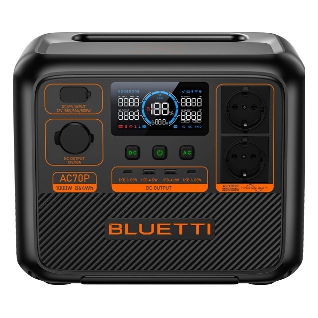 Зарядна станція Bluetti AC70P 1000W 864Wh