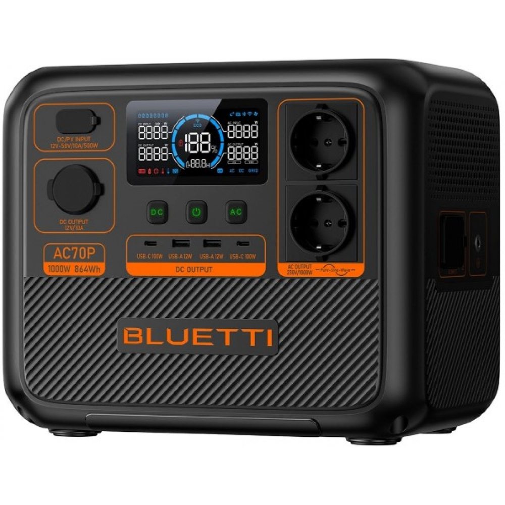Портативная зарядная станция Bluetti AC70P 1000W 864Wh