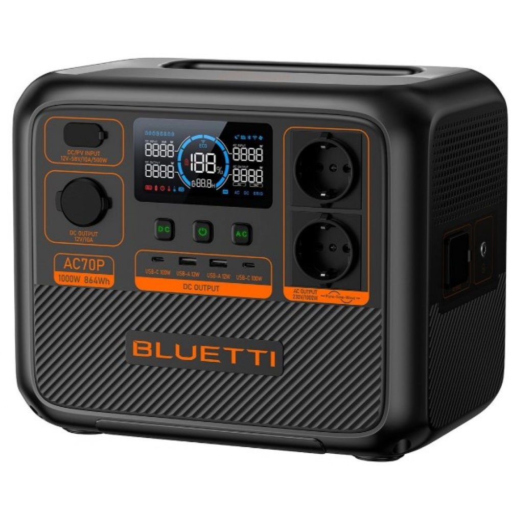 Портативная зарядная станция Bluetti AC70P 1000W 864Wh