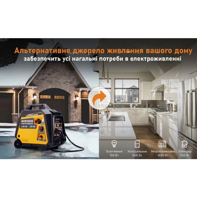 Комбінований генератор MaxPeedingRods MXR3500S (3,2 кВт)