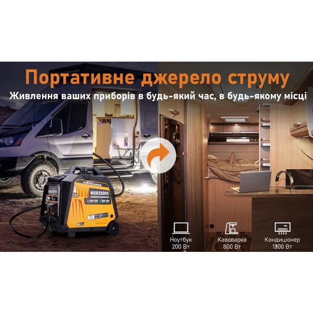 Комбінований генератор MaxPeedingRods MXR3500S (3,2 кВт)