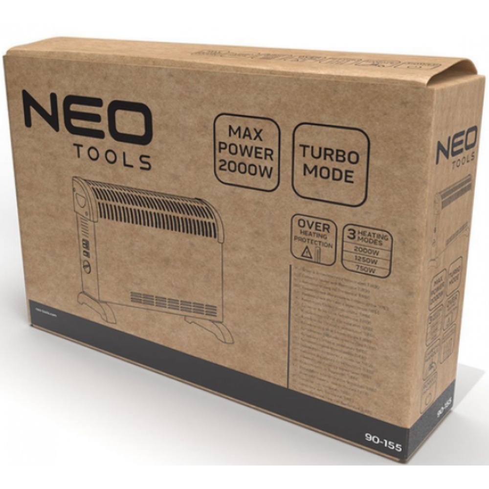 Электрический конвектор Neo Tools 2 кВт (терморегулятор 90-155)