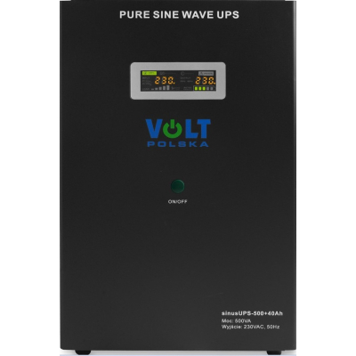 ДБЖ Volt Polska Sinus UPS 500 + АКБ 40Ah (300/500W)