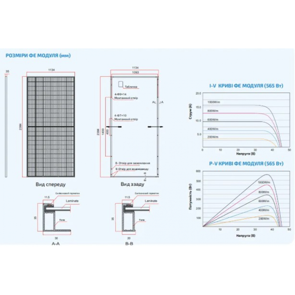 Солнечная панель стационарная Trina Solar TSM-DE19R 580W