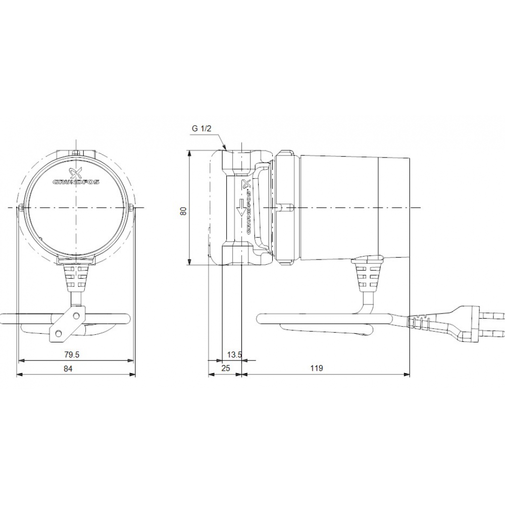 Циркуляционный насос Grundfos Comfort 15-14 B T (93093854)