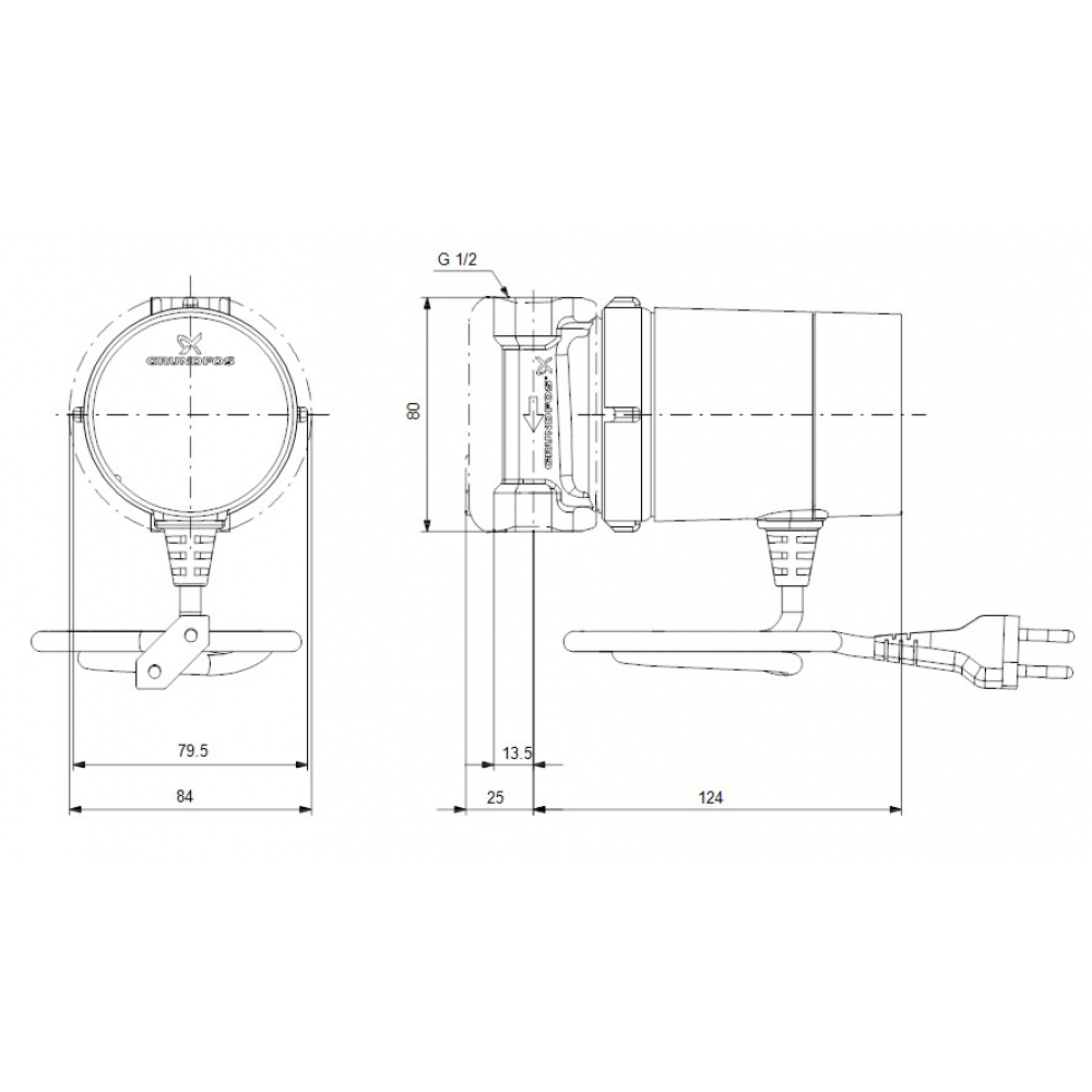 Циркуляционный насос Grundfos Comfort 15-14 B TDT (93093537)