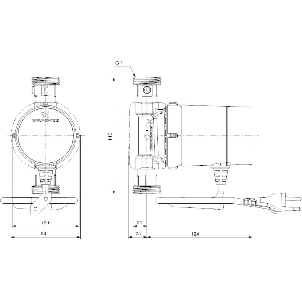 Циркуляционный насос Grundfos Comfort 15-14 BX TDT (93093665)