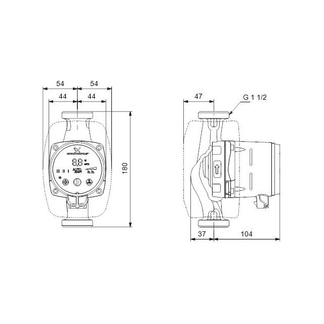 Циркуляційний насос Grundfos Alpha2 25-40 N 180 (99411365)