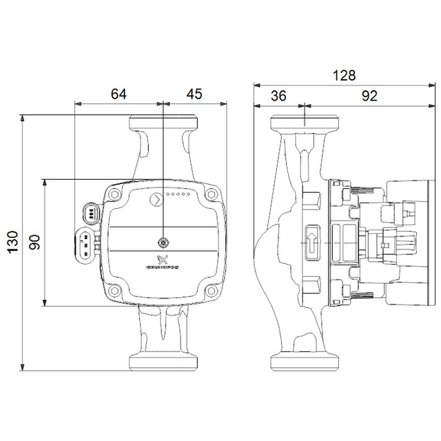 Циркуляционный насос Grundfos Alpha Solar 15-75 130 (98989298)