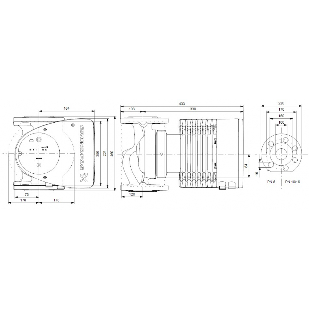Циркуляционный насос Grundfos Magna1 100-80 F 450 (99221440)