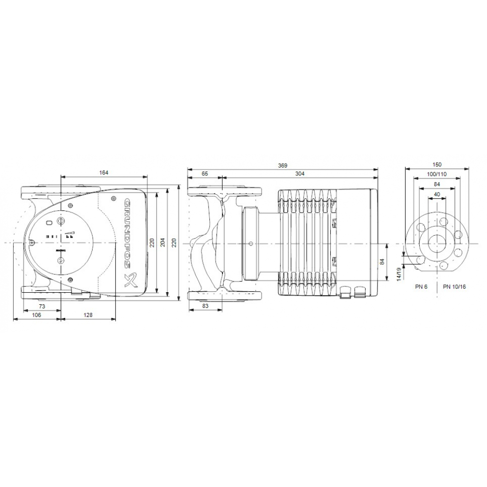 Циркуляционный насос Grundfos Magna1 40-80 F N 220 (99221323)
