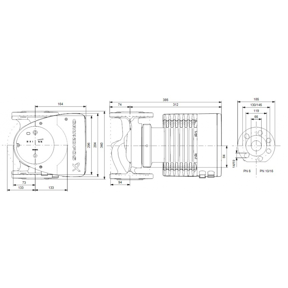 Циркуляционный насос Grundfos Magna1 65-60 F N 340 (99221395)