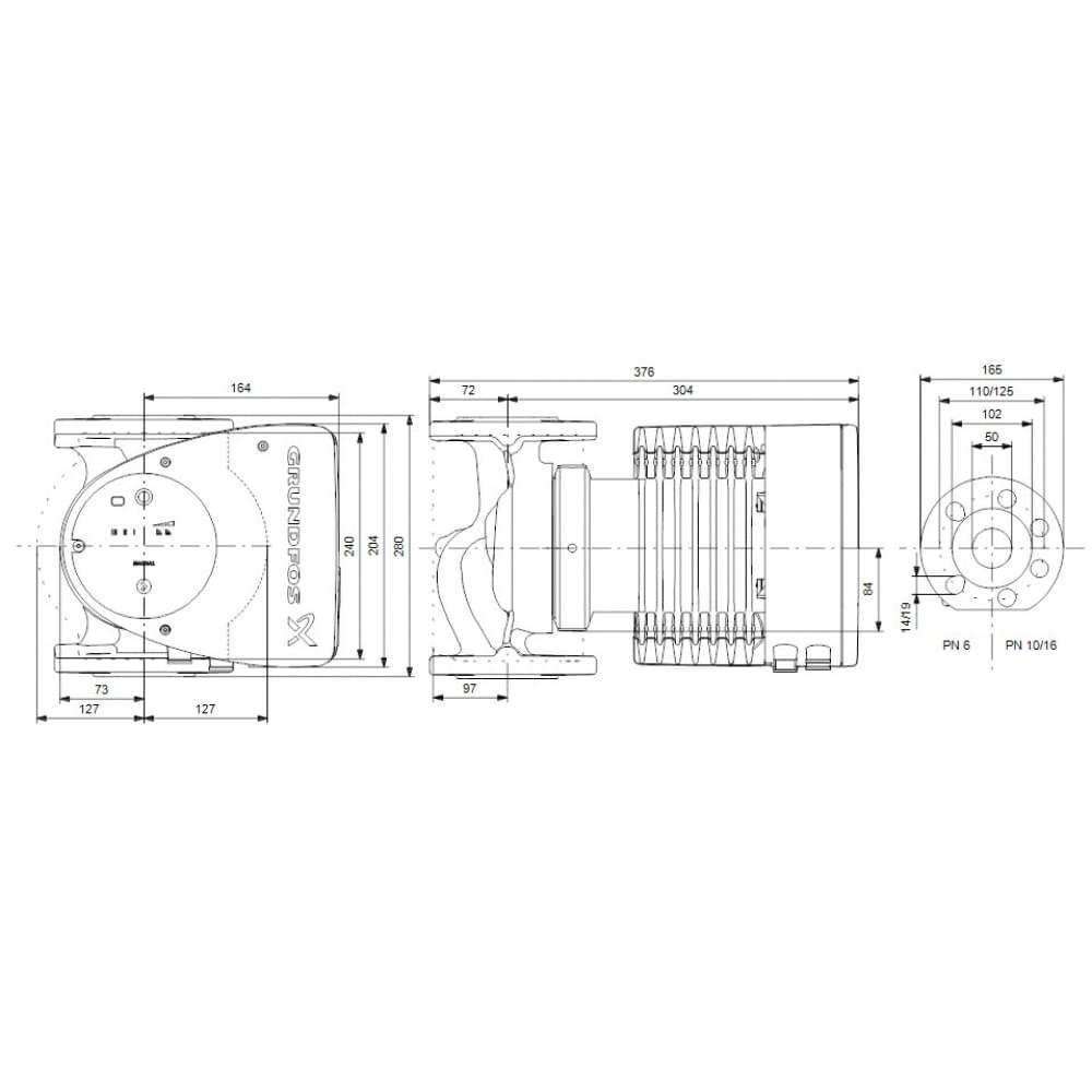 Циркуляционный насос Grundfos Magna1 50-100 F N 280 (99221360)