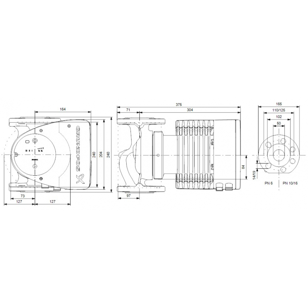 Циркуляционный насос Grundfos Magna1 50-80 F N 240 (99221359)