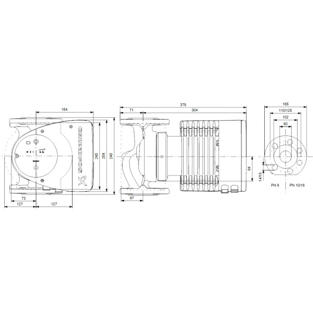 Циркуляционный насос Grundfos Magna1 50-60 F N 240 (99221358)