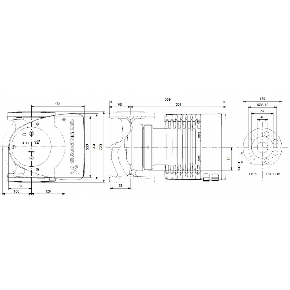 Циркуляционный насос Grundfos Magna1 40-80 F 220 (99221303)