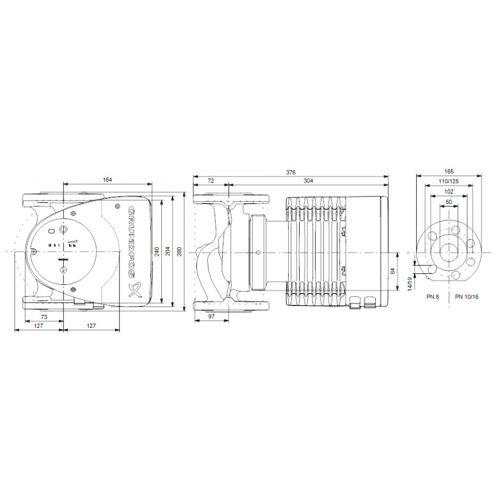 Циркуляционный насос Grundfos Magna1 50-100 F 280 (99221335)
