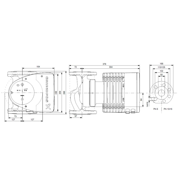 Циркуляционный насос Grundfos Magna1 50-150 F 280 (99221337)
