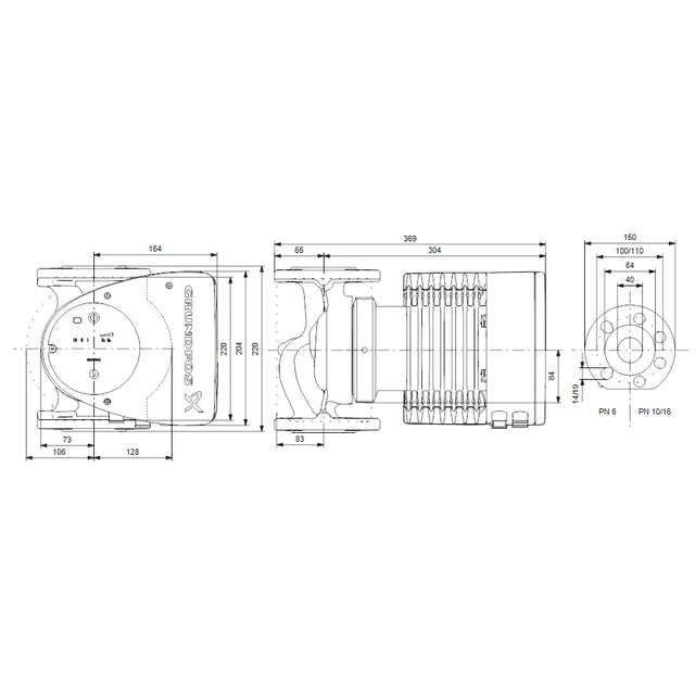 Циркуляционный насос Grundfos Magna1 40-100 F 220 (99221304)