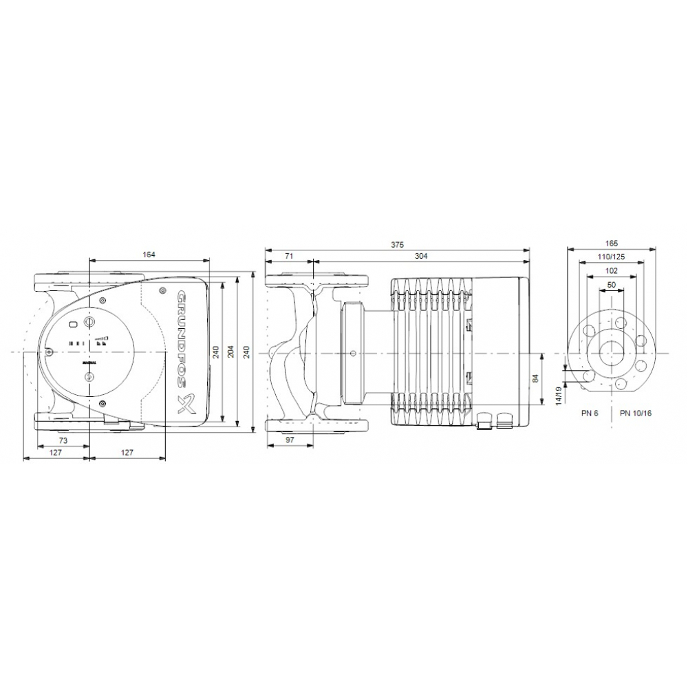 Циркуляционный насос Grundfos Magna1 50-60 F 240 (99221333)
