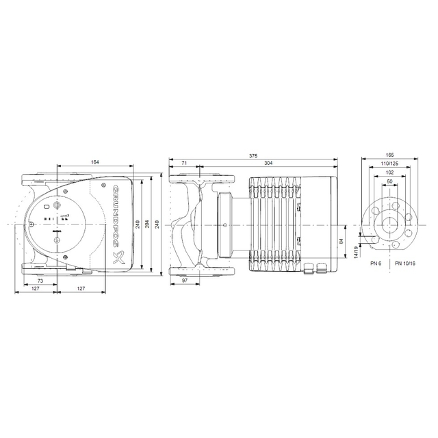 Циркуляційний насос Grundfos Magna1 50-60 F 240 (99221333)