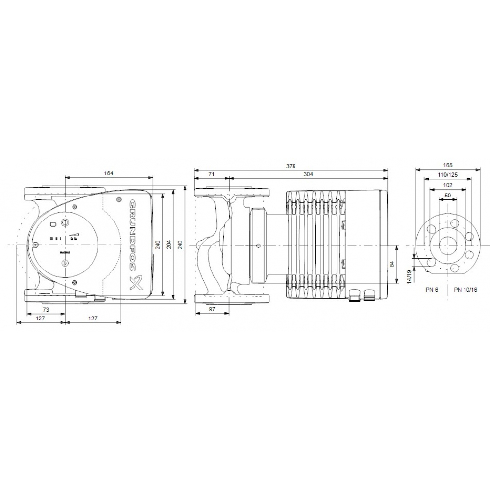 Циркуляционный насос Grundfos Magna1 50-80 F 240 (99221334)
