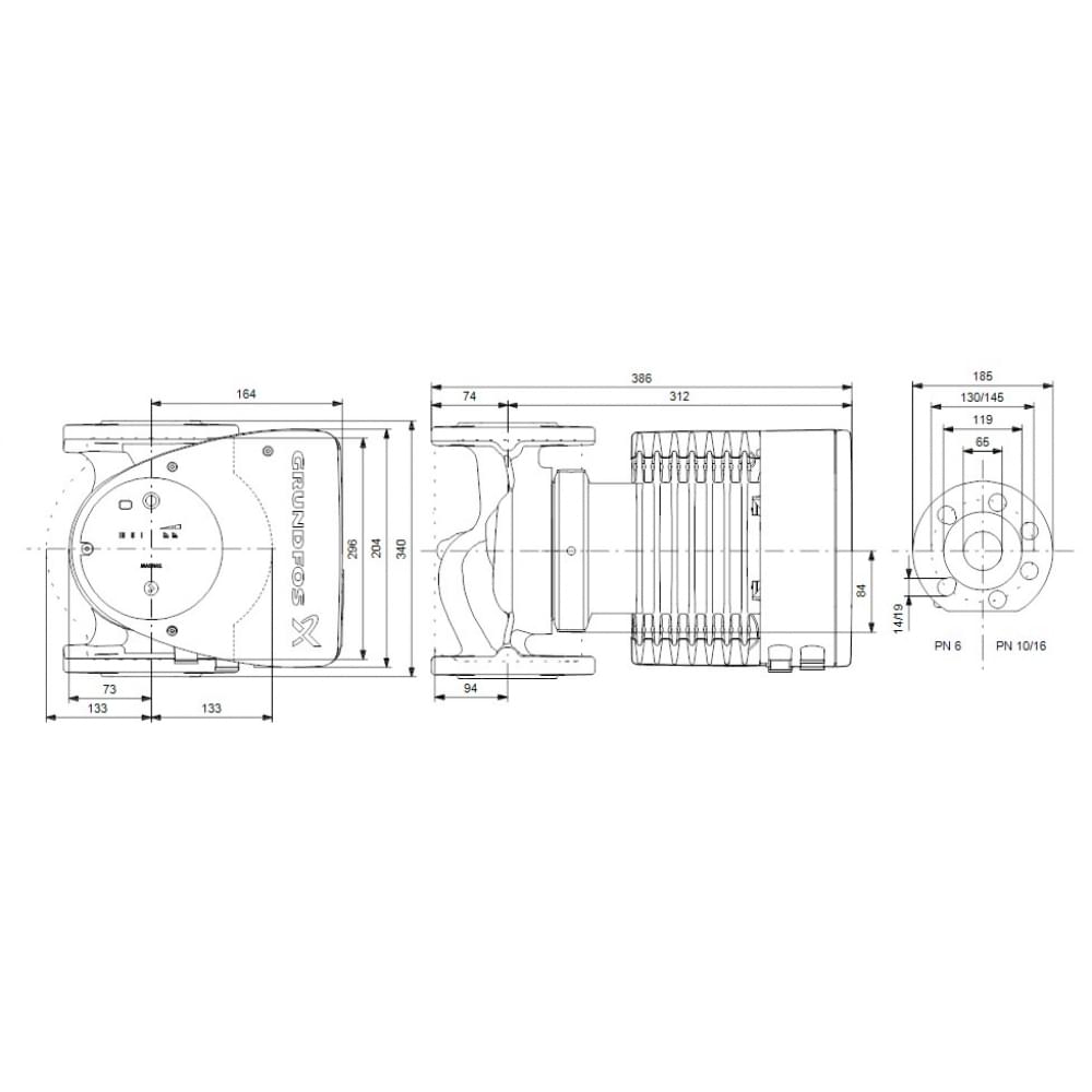 Циркуляционный насос Grundfos Magna1 65-40 F 340 (99221382)