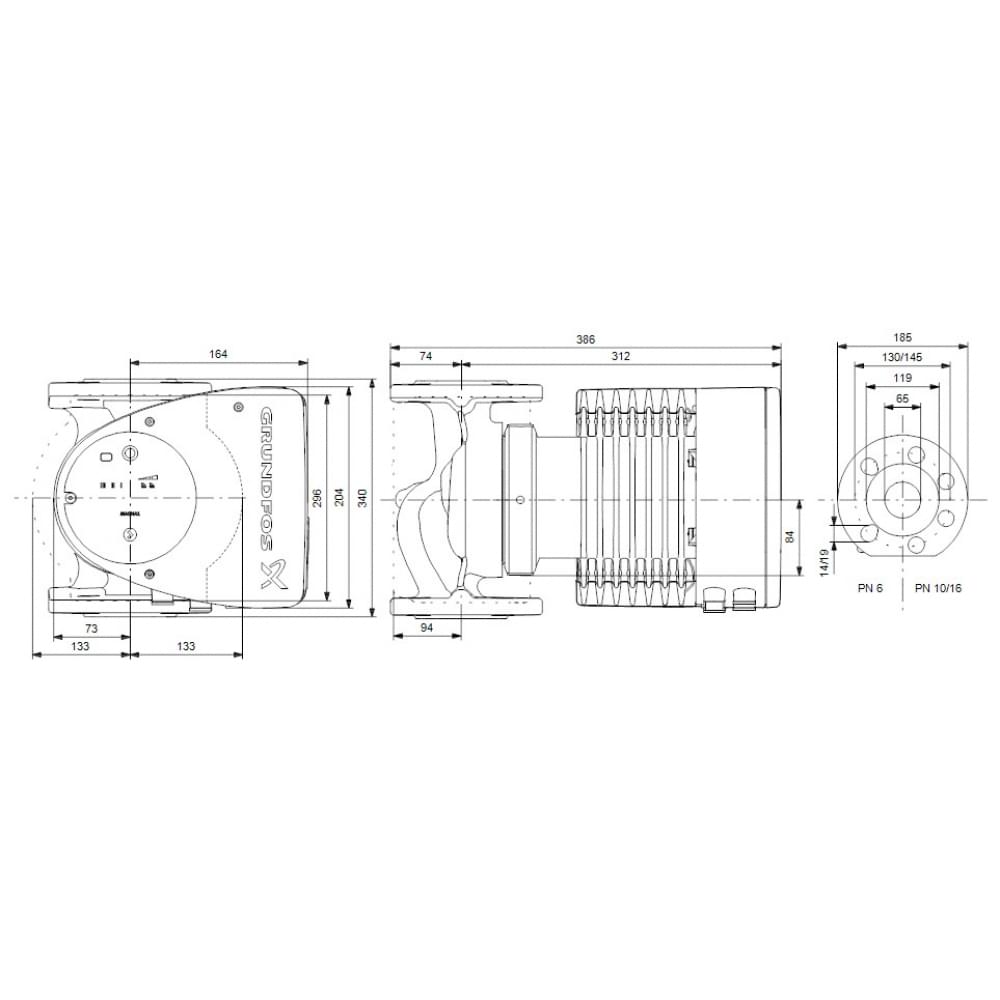 Циркуляционный насос Grundfos Magna1 65-60 F 340 (99221371)