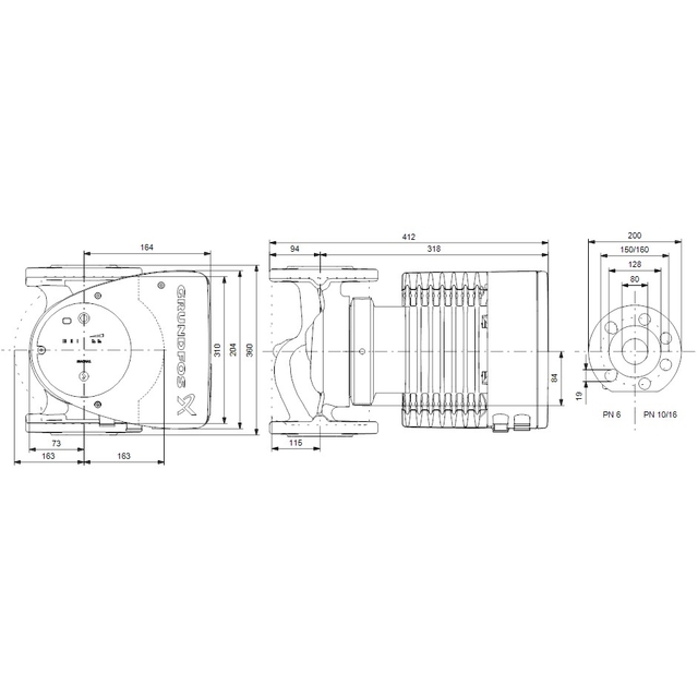 Циркуляционный насос Grundfos Magna1 80-60 F 360 (99221410)