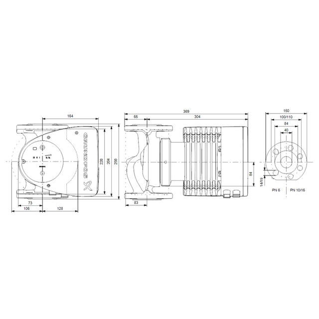 Циркуляционный насос Grundfos Magna1 40-150 F 250 (99221306)