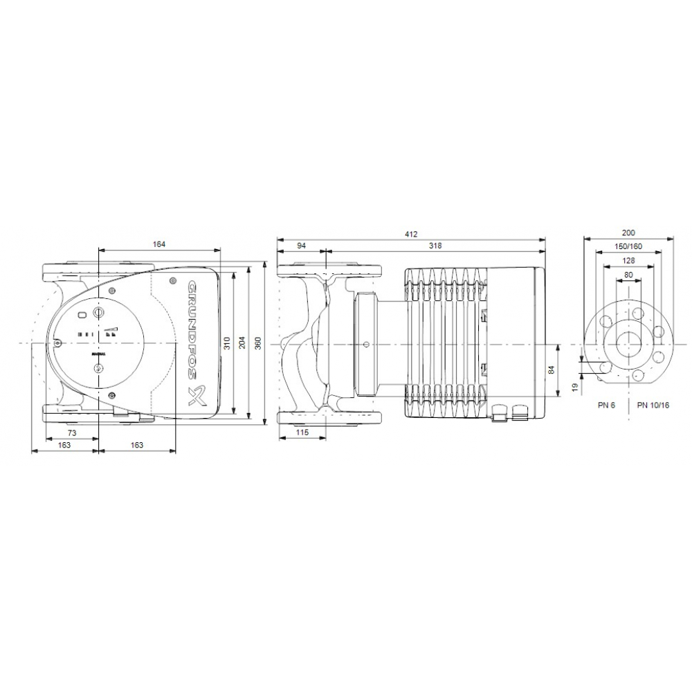 Циркуляционный насос Grundfos Magna1 80-80 F 360 (99221411)