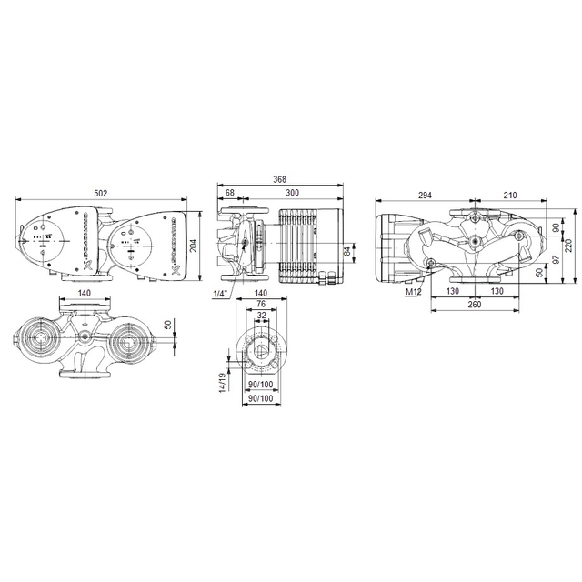 Циркуляционный насос Grundfos Magna1 D 32-120 F 220 (99221286)
