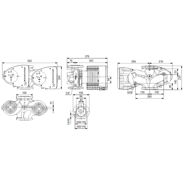 Циркуляционный насос Grundfos Magna1 D 40-100 F 220 (99221309)