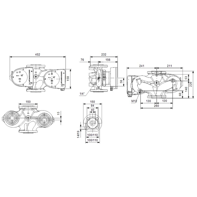 Циркуляционный насос Grundfos Magna1 D 40-40 F 220 (99221293)