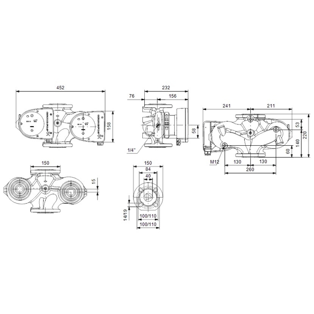 Циркуляционный насос Grundfos Magna1 D 40-60 F 220 (99221294)
