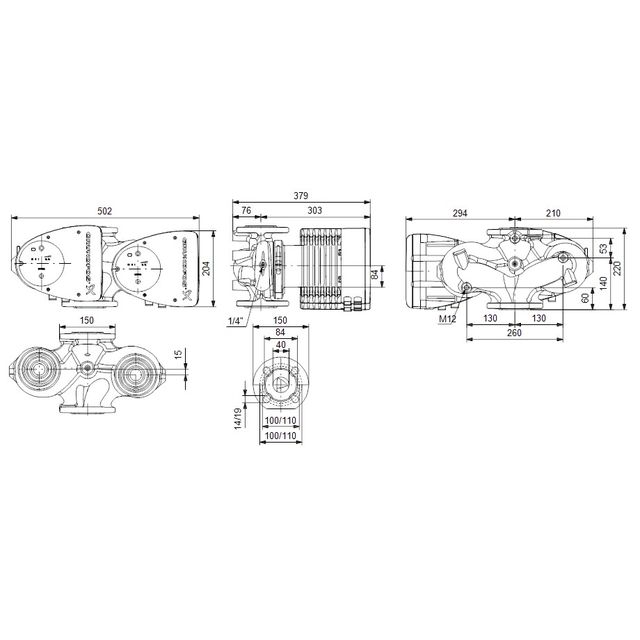Циркуляционный насос Grundfos Magna1 D 40-80 F 220 (99221308)