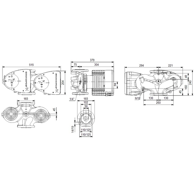 Циркуляционный насос Grundfos Magna1 D 50-60 F 240 (99221339)