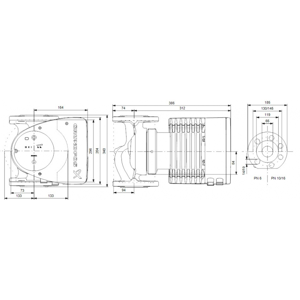 Циркуляционный насос Grundfos Magna1 65-150 F 340 (99221375)