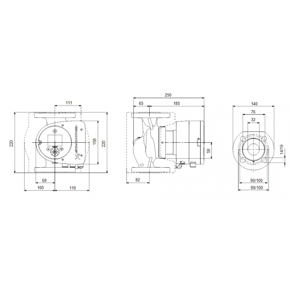 Циркуляционный насос Grundfos Magna3 32-100 F 220 (97924264)