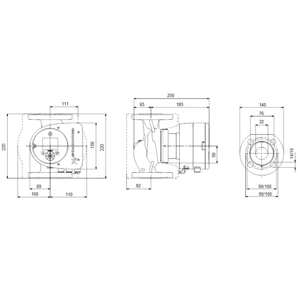 Циркуляционный насос Grundfos Magna3 32-60 F 220 (98333854)
