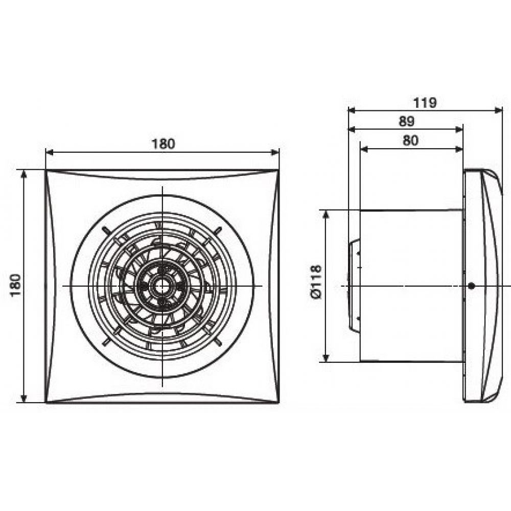Вытяжной вентилятор настенный Soler&Palau Silent-200 CHZ Silver (5210613400)