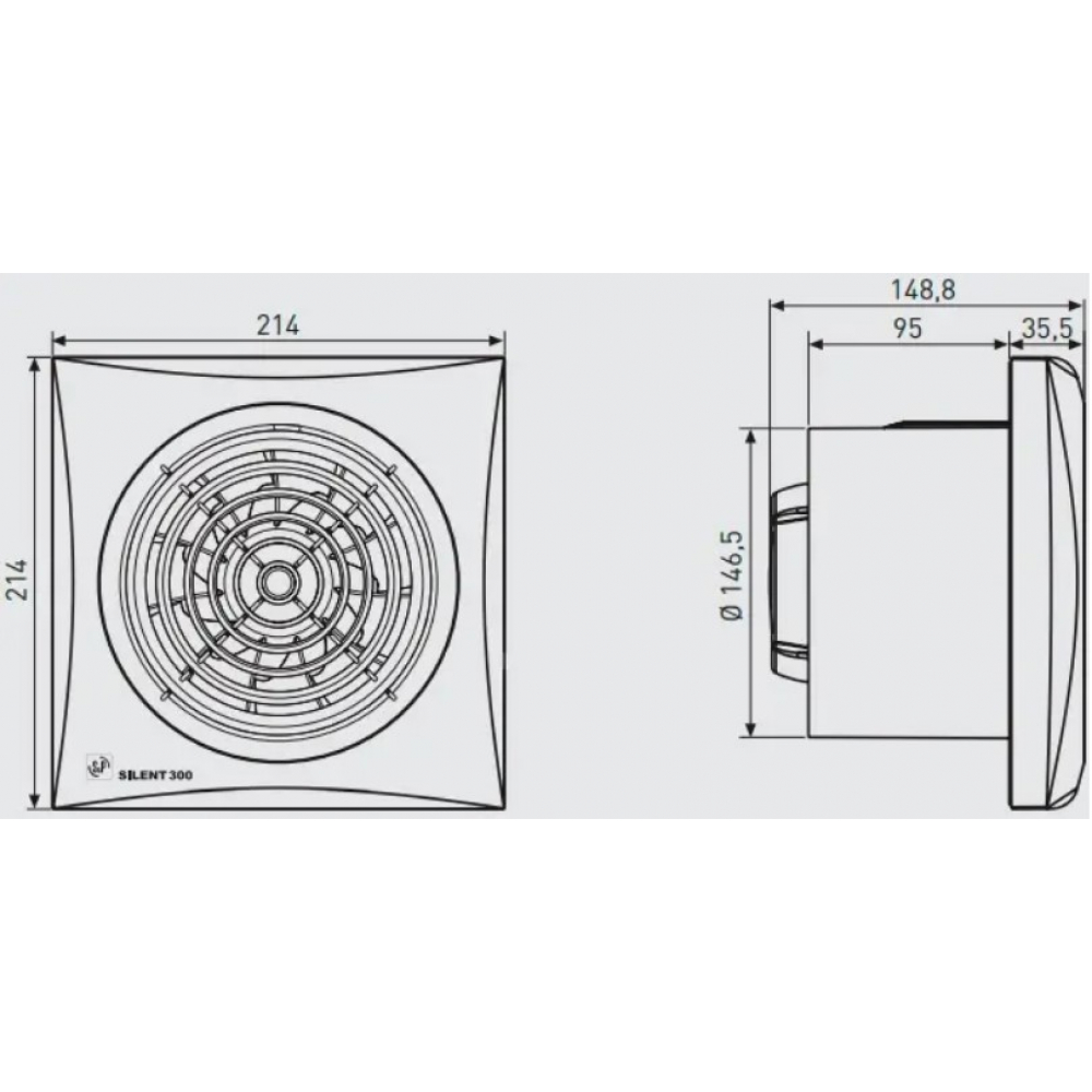 Вытяжной вентилятор настенный Soler&Palau Silent-300 CHZ Plus (5210431200)