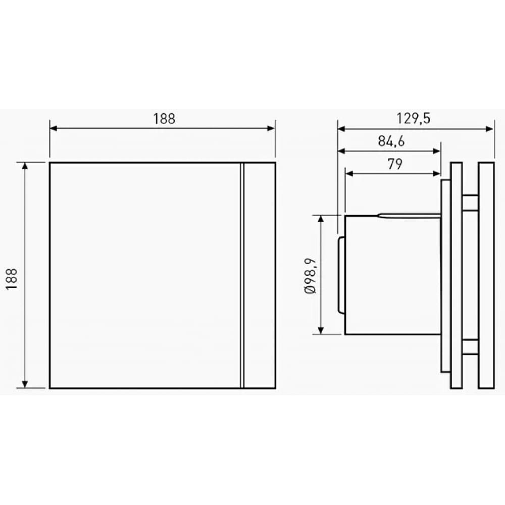 Вытяжной вентилятор настенный Soler&Palau Silent-100 CZ Marble White Design - 4C (5210612000)