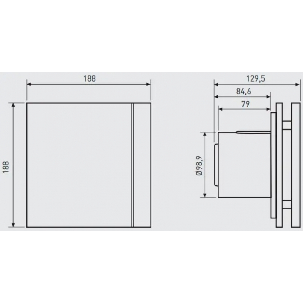 Витяжний вентилятор настінний Soler&Palau Silent-100 CHZ Silver Design - 3C (5210603600)