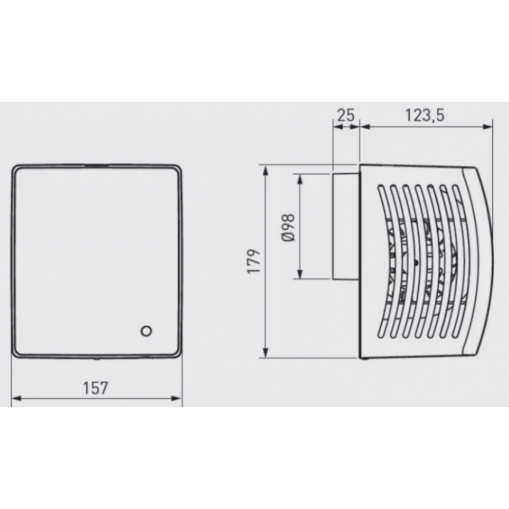 Витяжний вентилятор настінний Soler&Palau EB-100N T (5211948700)